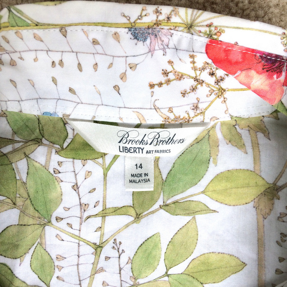 Brooks Brother Liberty Art Fabrics Floral Shirt 14 - Picture 3 of 5